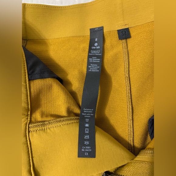 Lululemon Womens Trouser, Mustard Gold, Size 8 NWOT - Picture 2 of 9